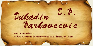 Dukadin Markovčević vizit kartica